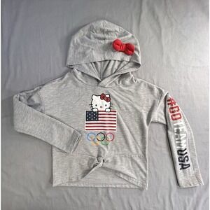 Hello‎ Kitty X Team USA Sweatshirt With Hood Girls Medium Olympics